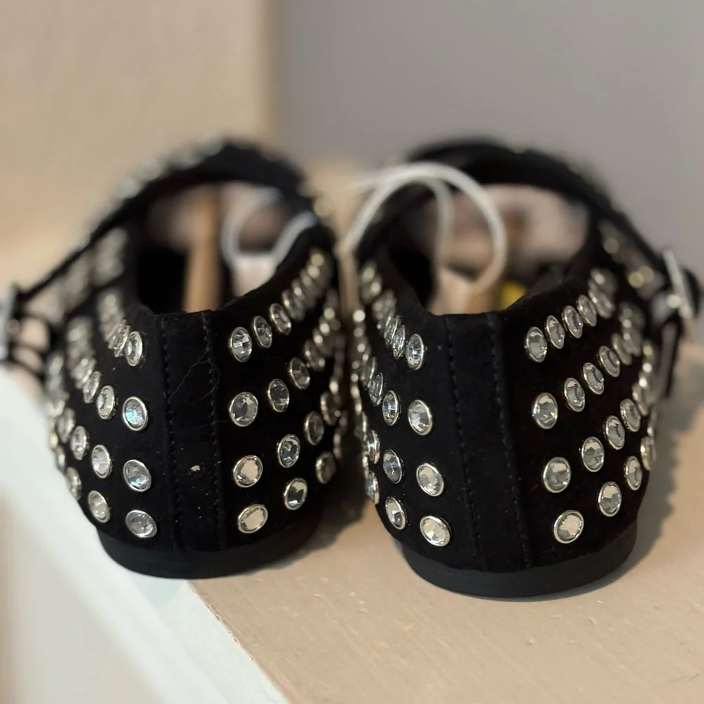 Kids' Toree Rhinestone Ballet Flats Black - art class - NEW Multiple Youth Sizes - Picture 4 of 8